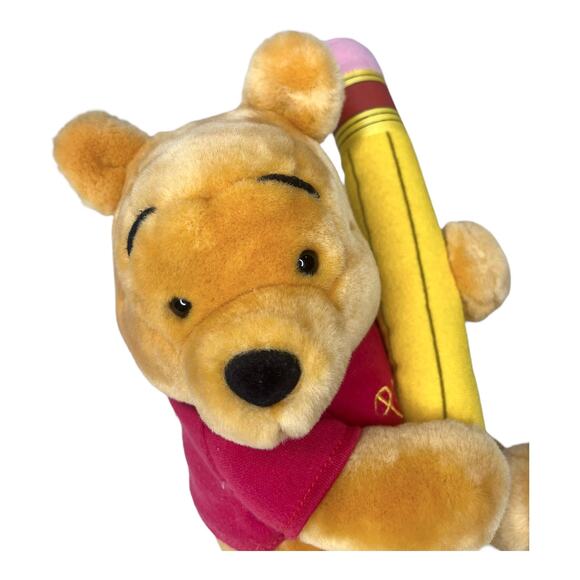 Disney Store Winnie The Pooh Bear PLUSH 12" Teddy Bear Pencil Stuffed Animal Toy - Picture 2 of 7